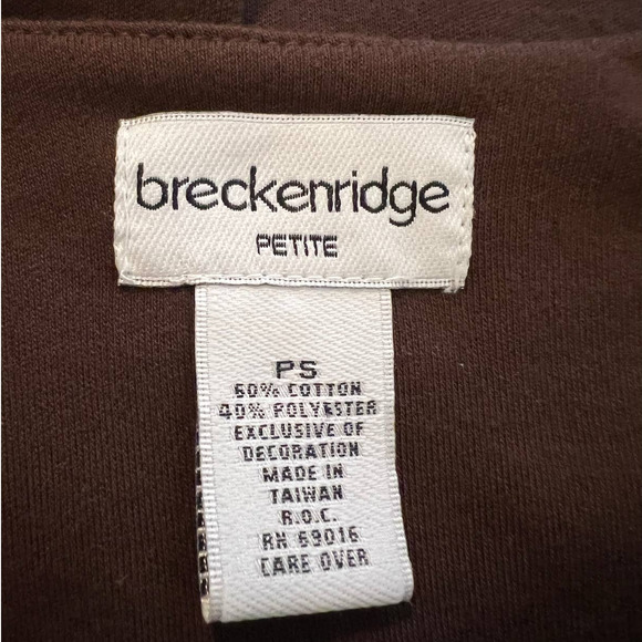 Breckenridge Jacket in Brown with Giraffe and Zebra Appliques Size Petite Small - Picture 6 of 6